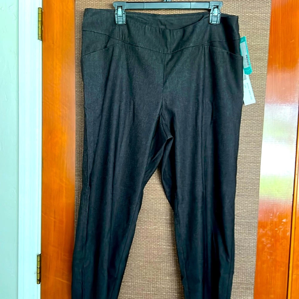 Tribal Fia pants pull on trouser gray 18w NWT